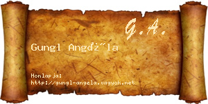 Gungl Angéla névjegykártya